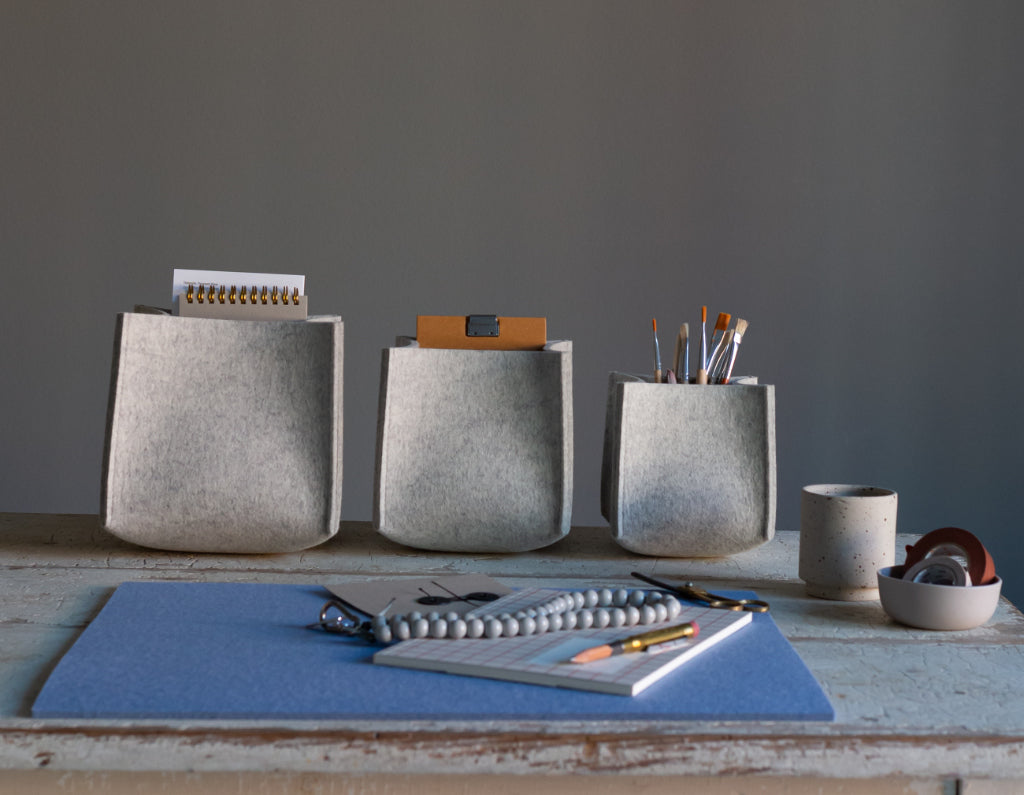 Boxen aus Wollfilz von Hey-Sign