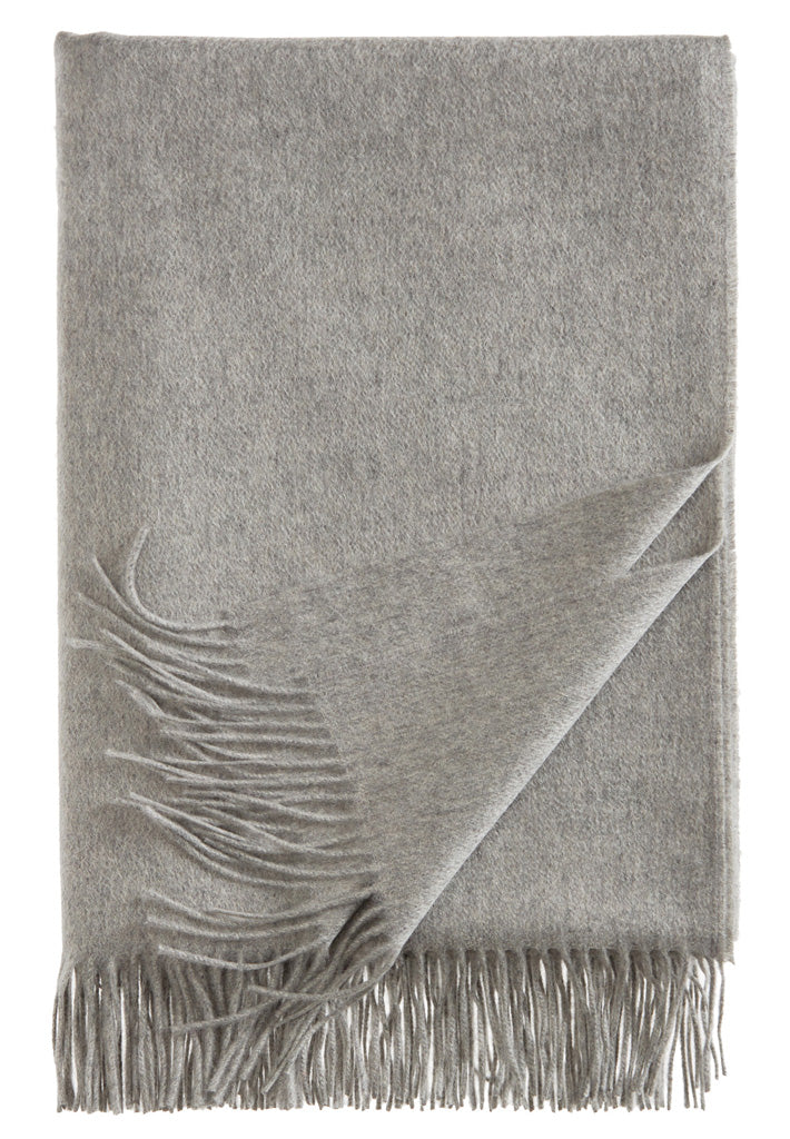 Decke Windsor Kaschmir Plaid in Silbergrau von Eagle Products