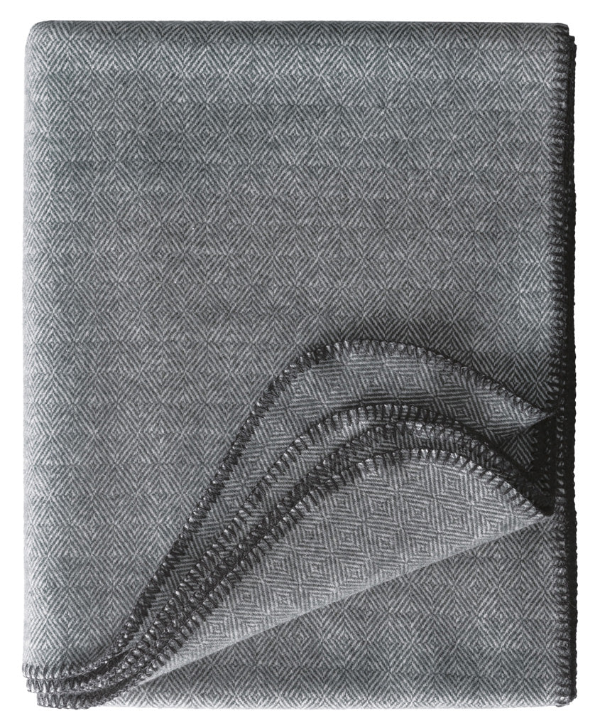 Schurwoll Plaid Aberdeen von Eagle Products aus reiner Merino Schurwolle in der Größe L, Farbe Grau