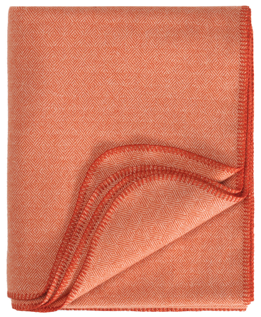 Schurwoll Plaid Aberdeen von Eagle Products aus reiner Merino Schurwolle in der Größe L, Farbe Orange