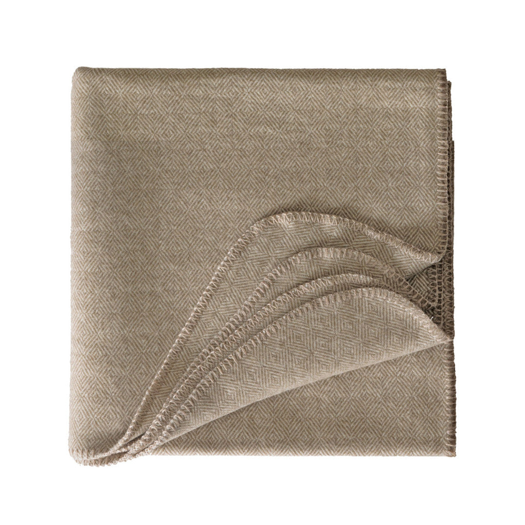 Schurwoll Plaid Aberdeen von Eagle Products aus reiner Merino Schurwolle, Größe S in der Farbe Natural