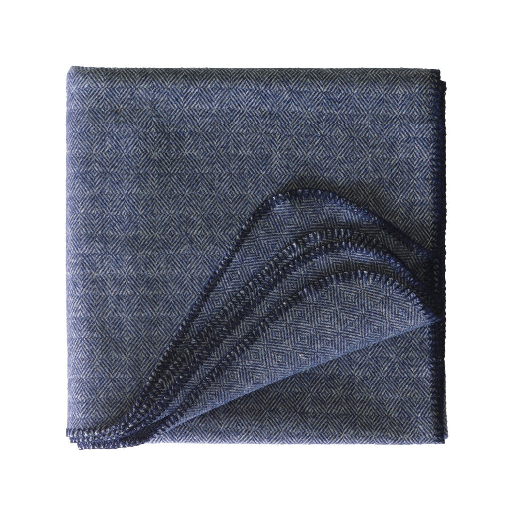 Schurwoll Plaid Aberdeen von Eagle Products aus reiner Merino Schurwolle, Größe S in der Farbe Marine