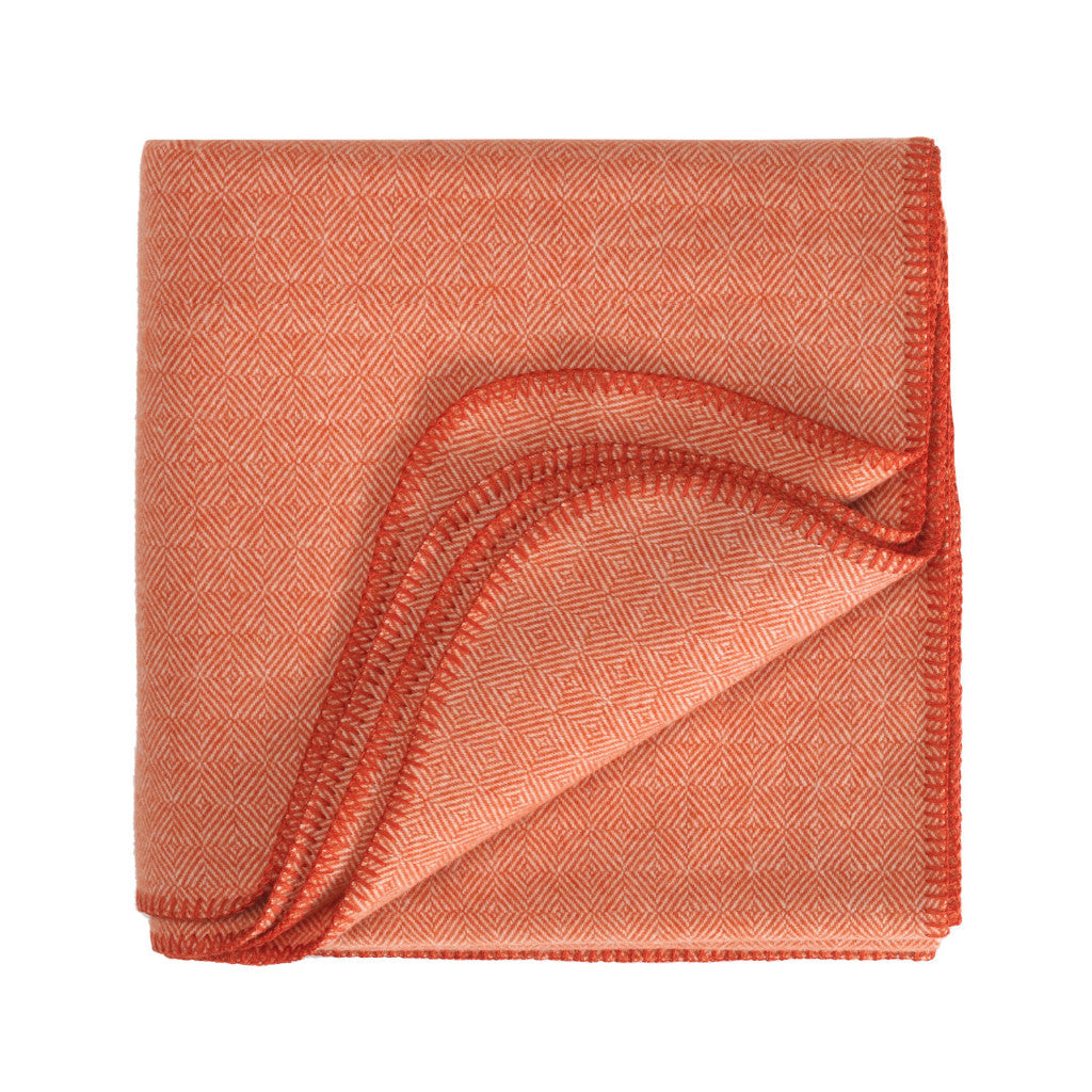 Schurwoll Plaid Aberdeen von Eagle Products aus reiner Merino Schurwolle, Größe S in der Farbe Orange