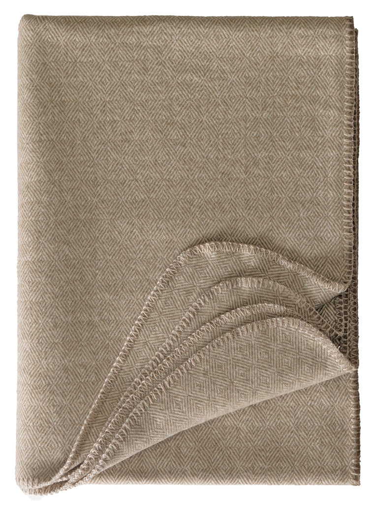 Schurwoll Plaid Aberdeen von Eagle Products aus reiner Merino Schurwolle in der Farbe Natural