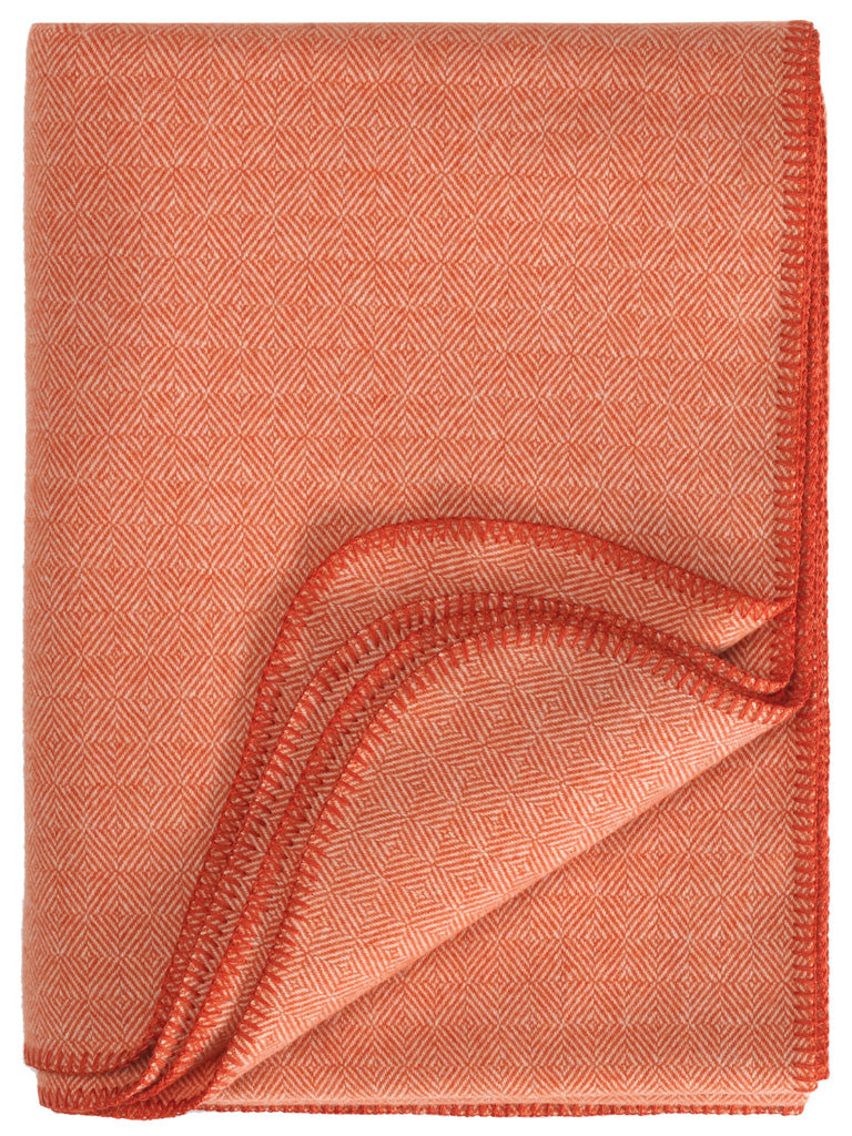 Schurwoll Plaid Aberdeen von Eagle Products aus reiner Merino Schurwolle in der Farbe Orange