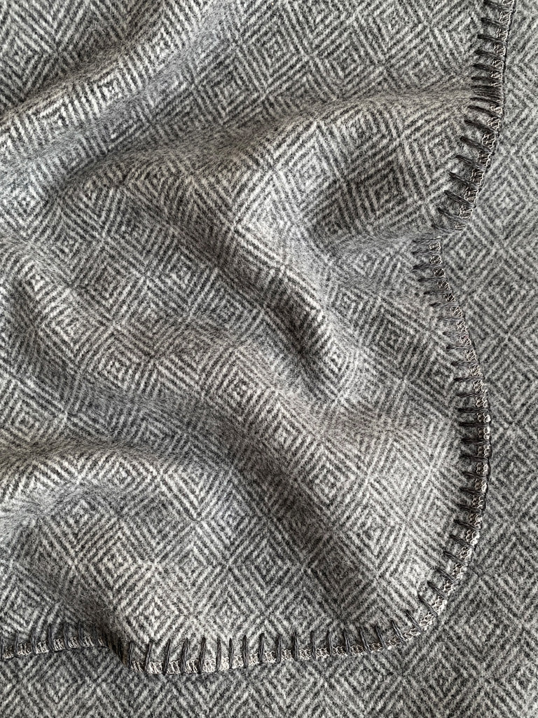 Schurwoll Plaid Aberdeen von Eagle Products aus reiner Merino Schurwolle in der Farbe Grau