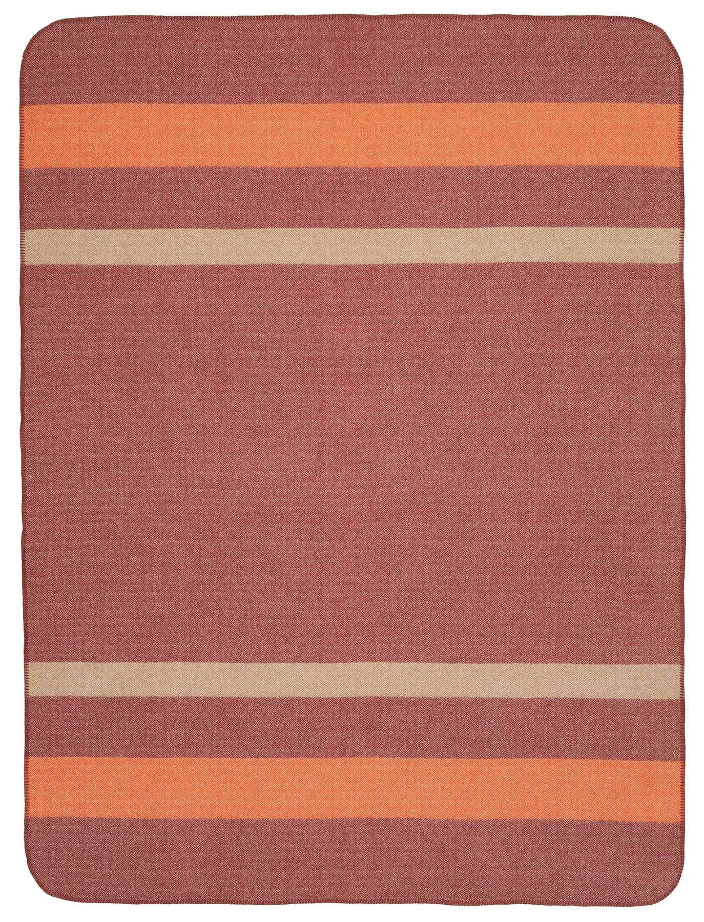 Plaid Liverpool aus reiner Schurwolle von Eagle Products in den Farben Rost und Orange