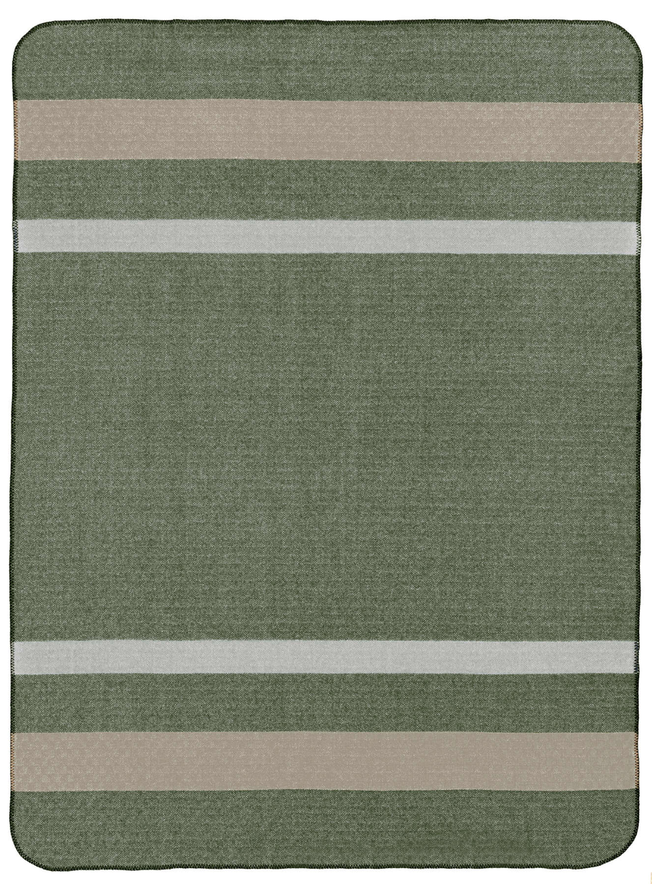 Plaid Liverpool aus reiner Schurwolle von Eagle Products in den Farben Oliv, Natural dunkel und Hellgrau