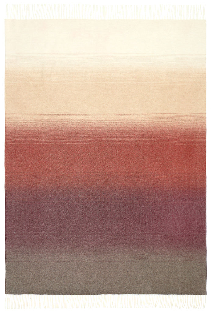 Eagle Products Missouri Plaid aus 100 % Merinowolle mit Farbverlauf Rosa-Flamingo-Terra