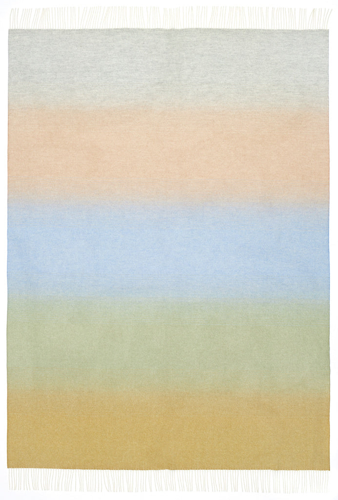 Eagle Products Missouri Plaid aus 100 % Merinowolle mit Farbverlauf Hellgrau-Jeans-Khaki