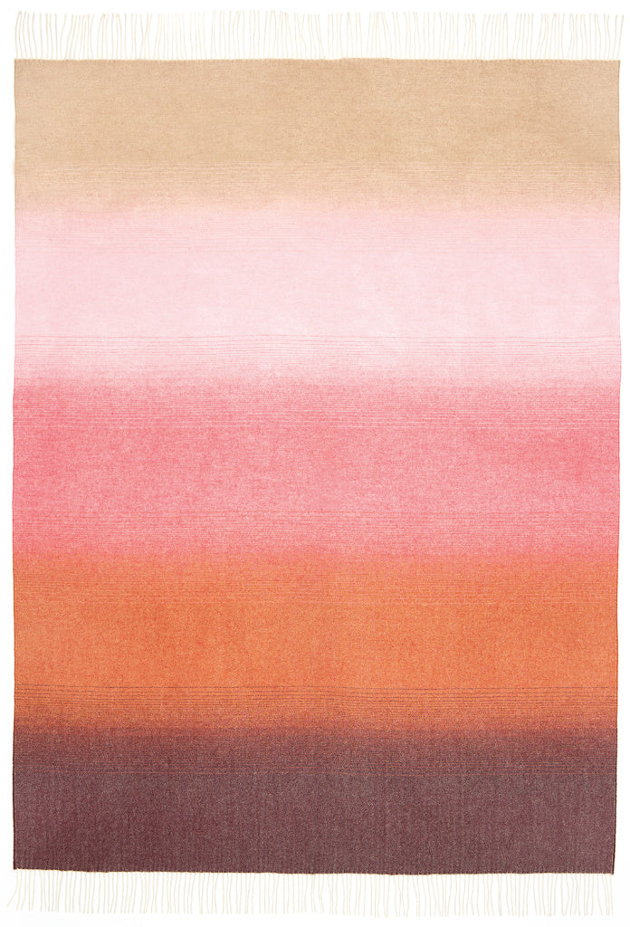 Eagle Products Missouri Plaid aus 100 % Merinowolle mit Farbverlauf Natur-Rost-Purple