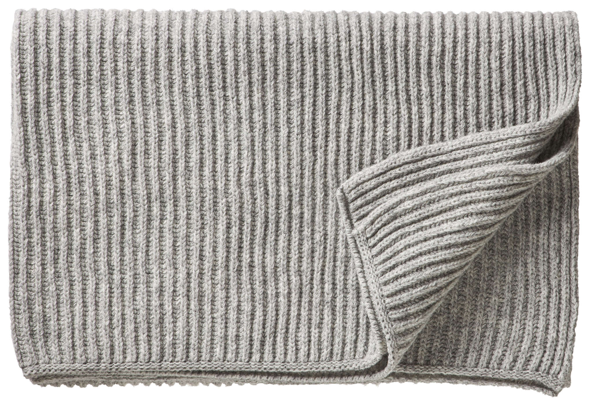 Eagle Products Malmö Plaid Größe S - Schurwoll Decke im Grobstrick in der Farbe Hellgrau