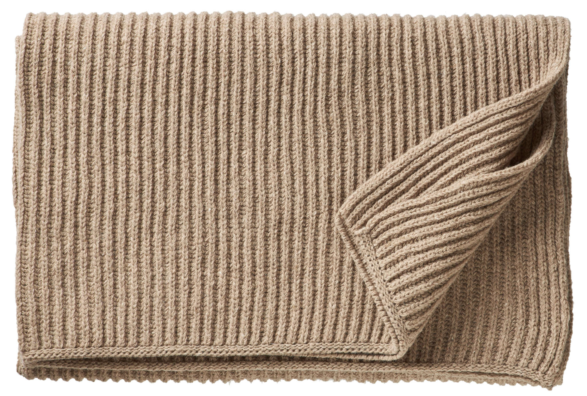 Eagle Products Malmö Plaid Größe S - Schurwoll Decke im Grobstrick in der Farbe Natur