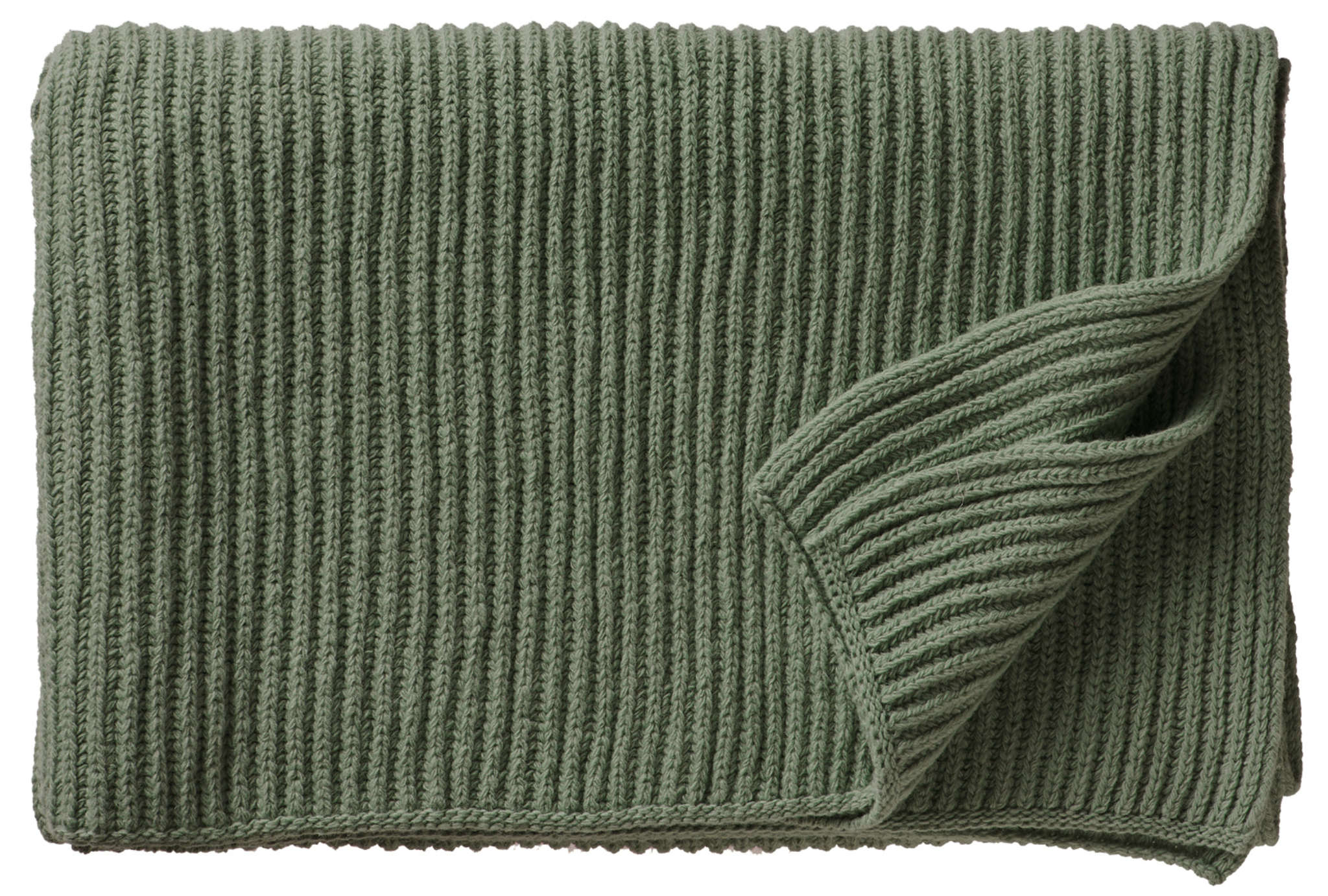 Eagle Products Malmö Plaid Größe S - Schurwoll Decke im Grobstrick in der Farbe Khaki