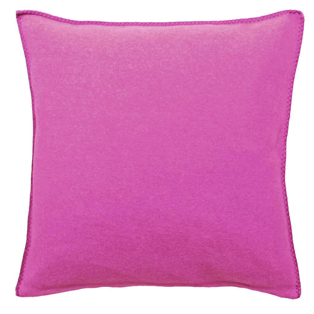 Fleece Kissen Tony quadratisch S von Eagle Plaids in der Farbe Fuxia