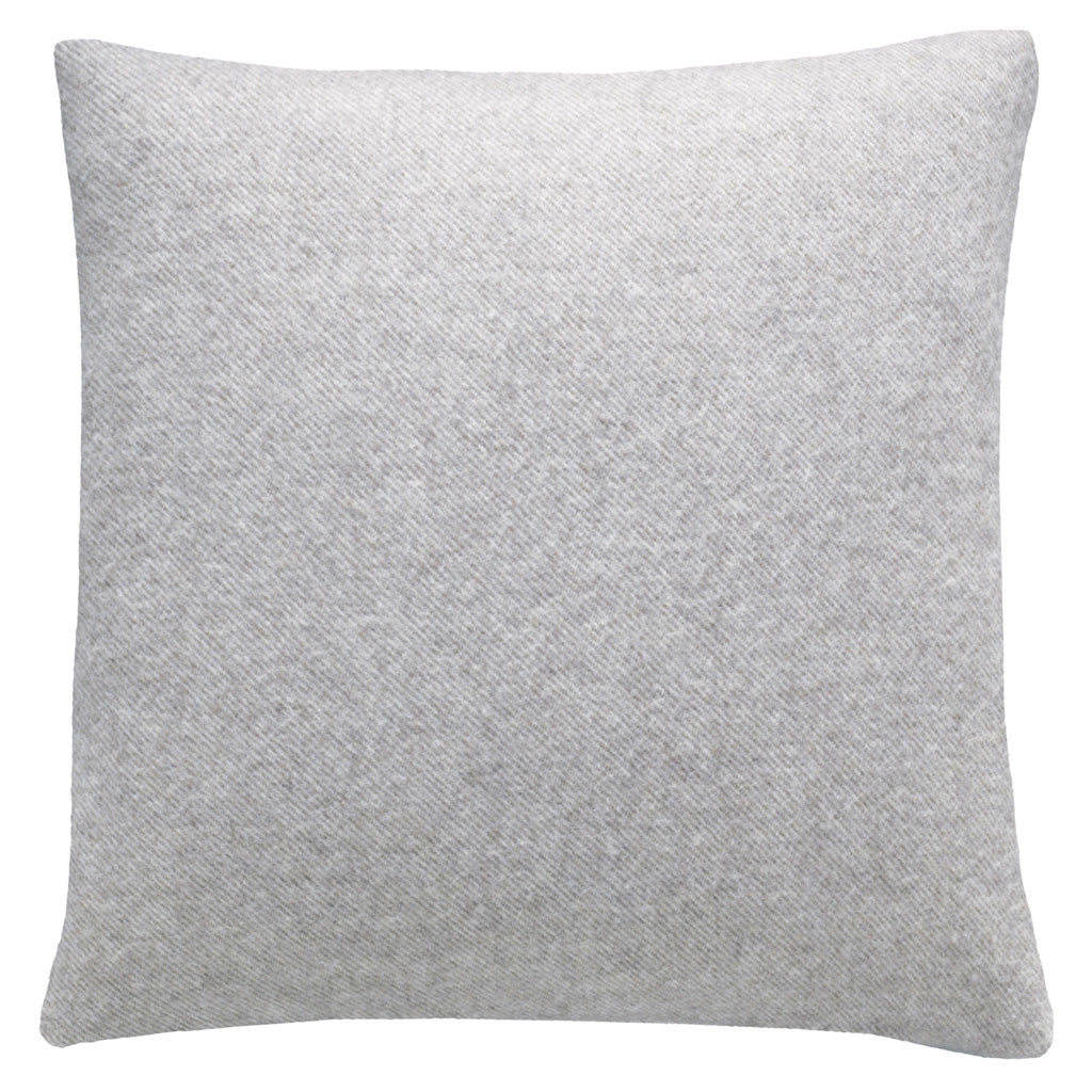 Kissenbezug Boston von Eagle Products aus reiner Merino Schurwolle mit Reissverschluss, Größe L 50 x 50 cm in der Farbe Silber