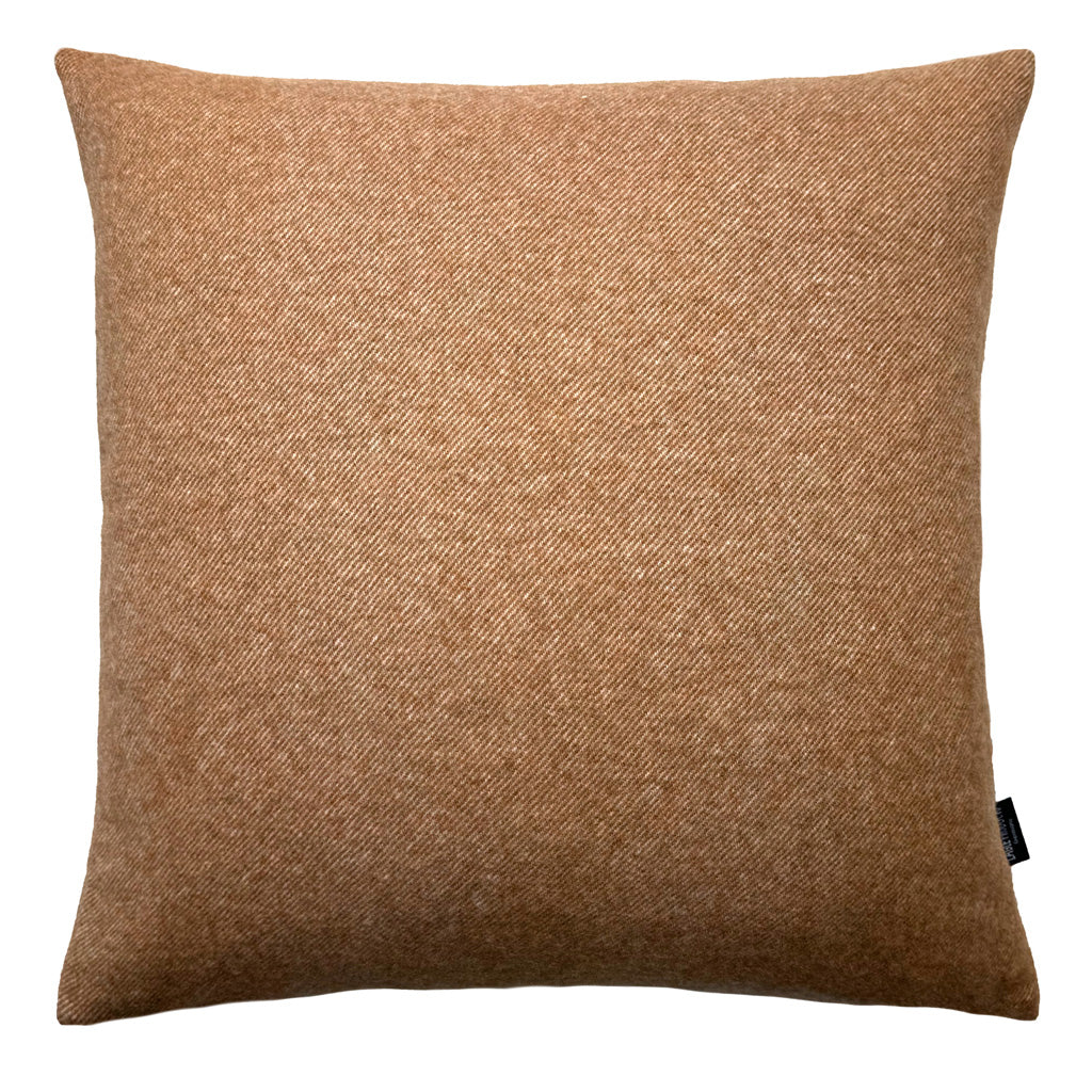 Kissenbezug Boston von Eagle Products aus reiner Merino Schurwolle mit Reissverschluss, Größe L 50 x 50 cm in der Farbe Caramel