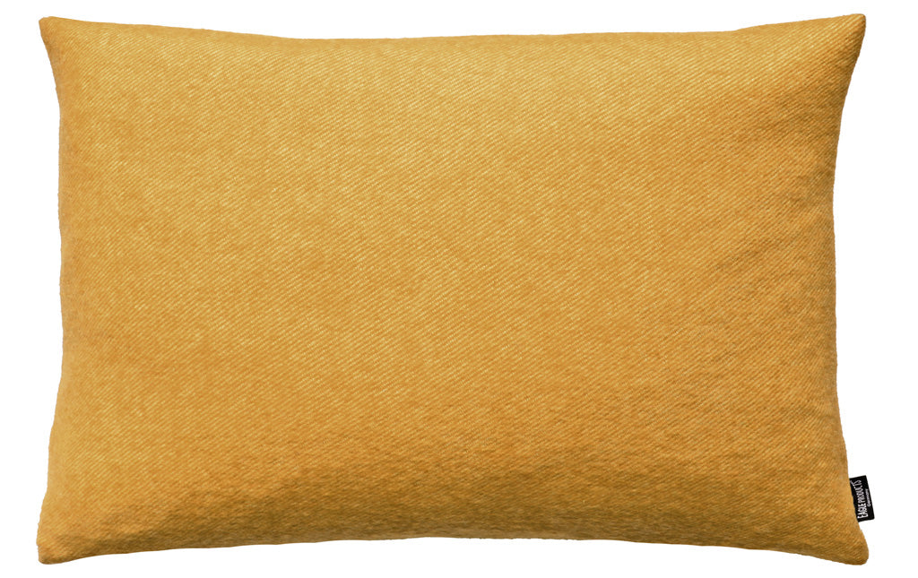 Kissenbezug Boston von Eagle Products aus reiner Merino Schurwolle mit Reissverschluss, Größe M 60 x 40 cm in der Farbe Curry