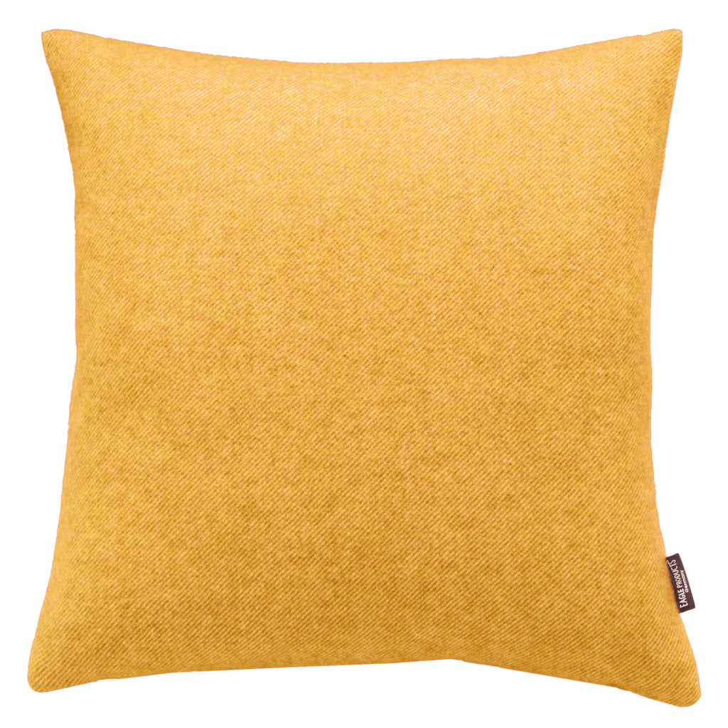 Kissenbezug Boston von Eagle Products aus reiner Merino Schurwolle mit Reissverschluss, Größe S 40 x 40 cm in der Farbe Curry