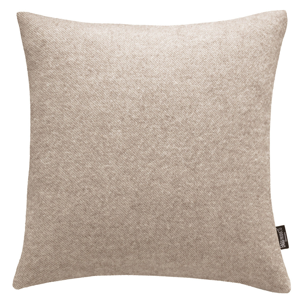 Kissenbezug Boston von Eagle Products aus reiner Merino Schurwolle mit Reissverschluss, Größe S 40 x 40 cm in der Farbe Dunkelnatural