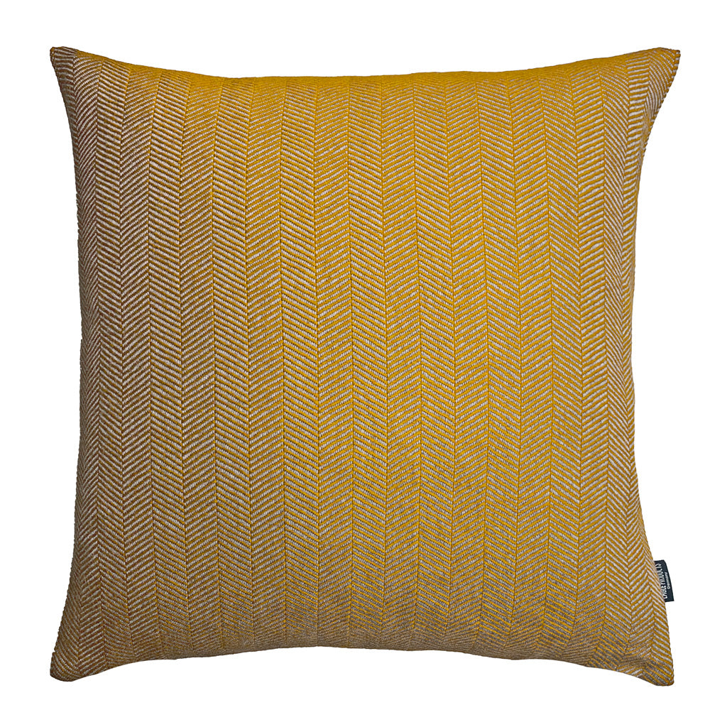 Colorado Kissenhülle von Eagle Products aus 100 % Merino-Schurwolle mit Fischgratmuster Reißverschluss, Made in Germany, Größe L, Farbe Gold