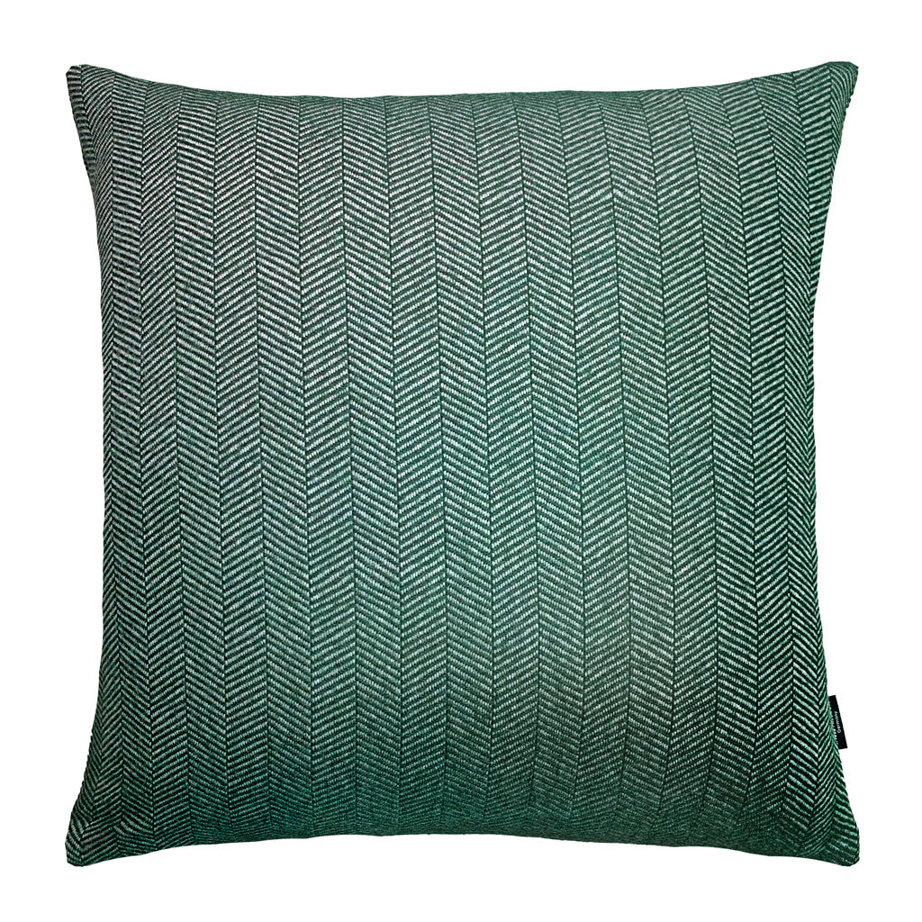 Colorado Kissenhülle von Eagle Products aus 100 % Merino-Schurwolle mit Fischgratmuster Reißverschluss, Made in Germany, Größe L, Farbe Dunkelgrün