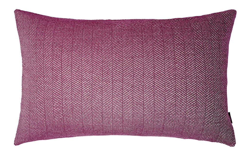 Colorado Kissenhülle von Eagle Products aus 100 % Merino-Schurwolle mit Fischgratmuster Reißverschluss, Made in Germany, Größe M, Farbe Burgund