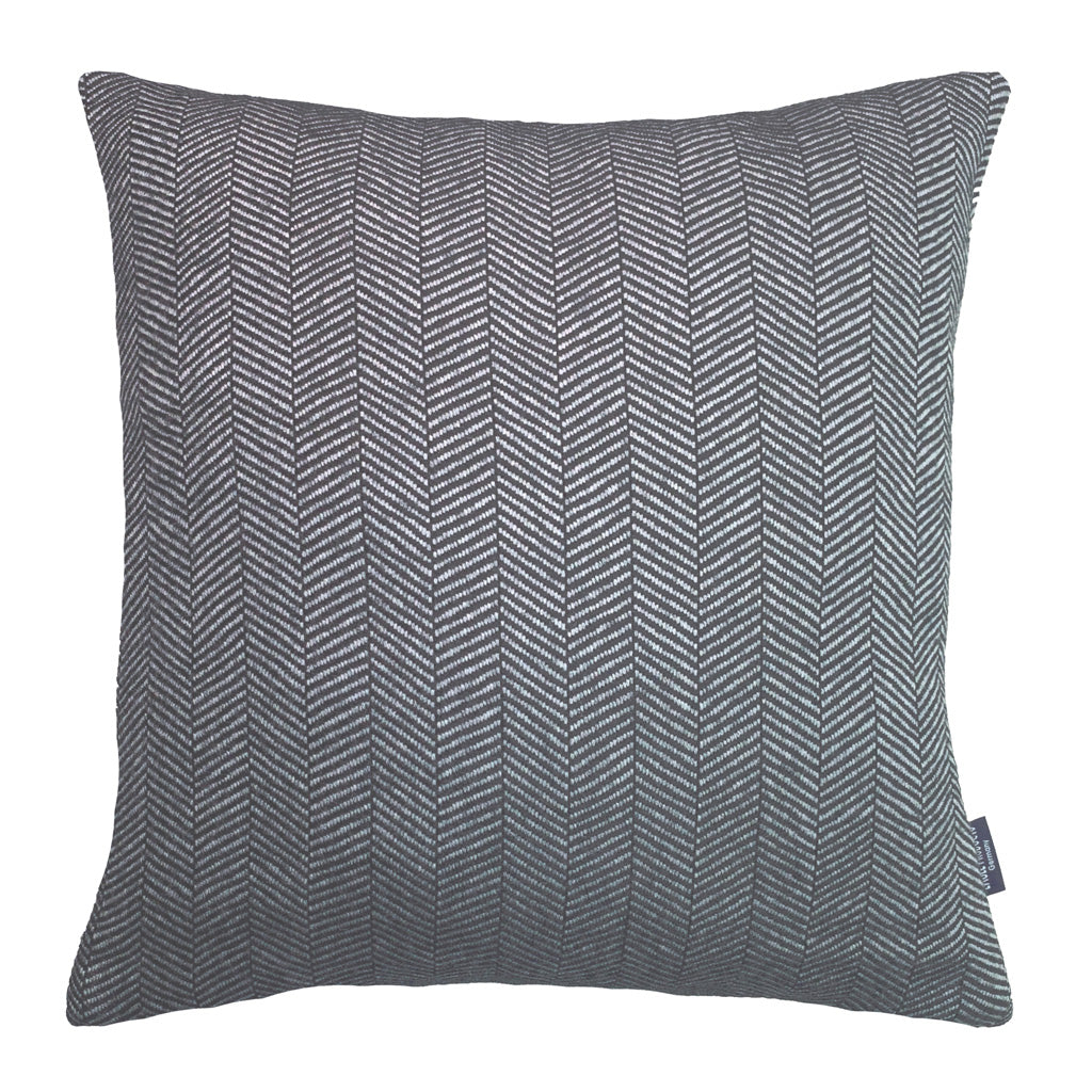 Colorado Kissenhülle von Eagle Products aus 100 % Merino-Schurwolle mit Fischgratmuster Reißverschluss, Made in Germany, Größe S, Farbe Mittelgrau