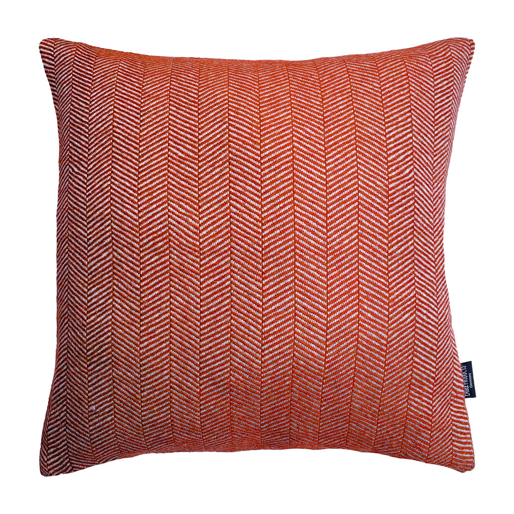Colorado Kissenhülle von Eagle Products aus 100 % Merino-Schurwolle mit Fischgratmuster Reißverschluss, Made in Germany, Größe S, Farbe Rost