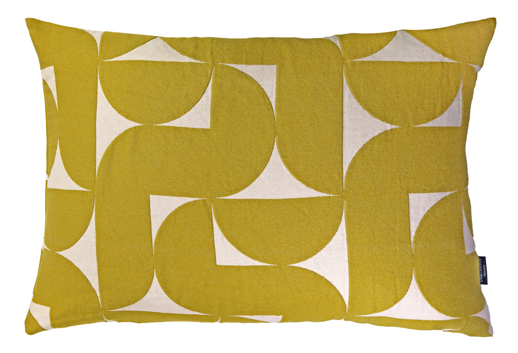Kissenbezug Stockholm von Eagle Products aus reiner Baumwolle in den Farben Gelbgrün und Natur