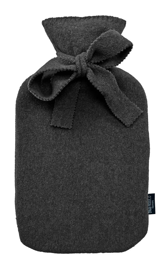 Wärmflasche Tony von Eagle Products mit Bezug aus Fleece in der Farbe Anthrazit