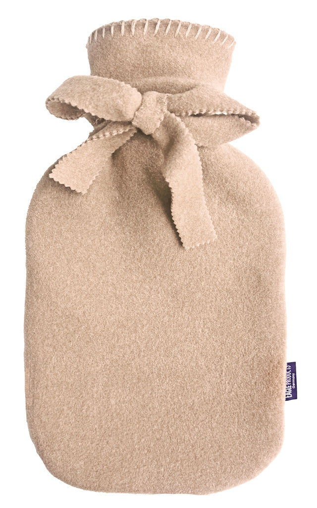 Wärmflasche Tony von Eagle Products mit Bezug aus Fleece in der Farbe Camel