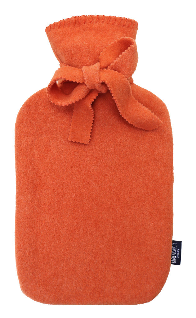 Wärmflasche Tony von Eagle Products mit Bezug aus Fleece in der Farbe Orange