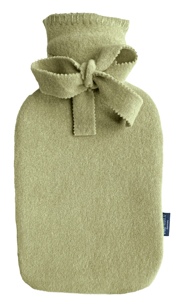Wärmflasche Tony von Eagle Products mit Bezug aus Fleece in der Farbe Avocado