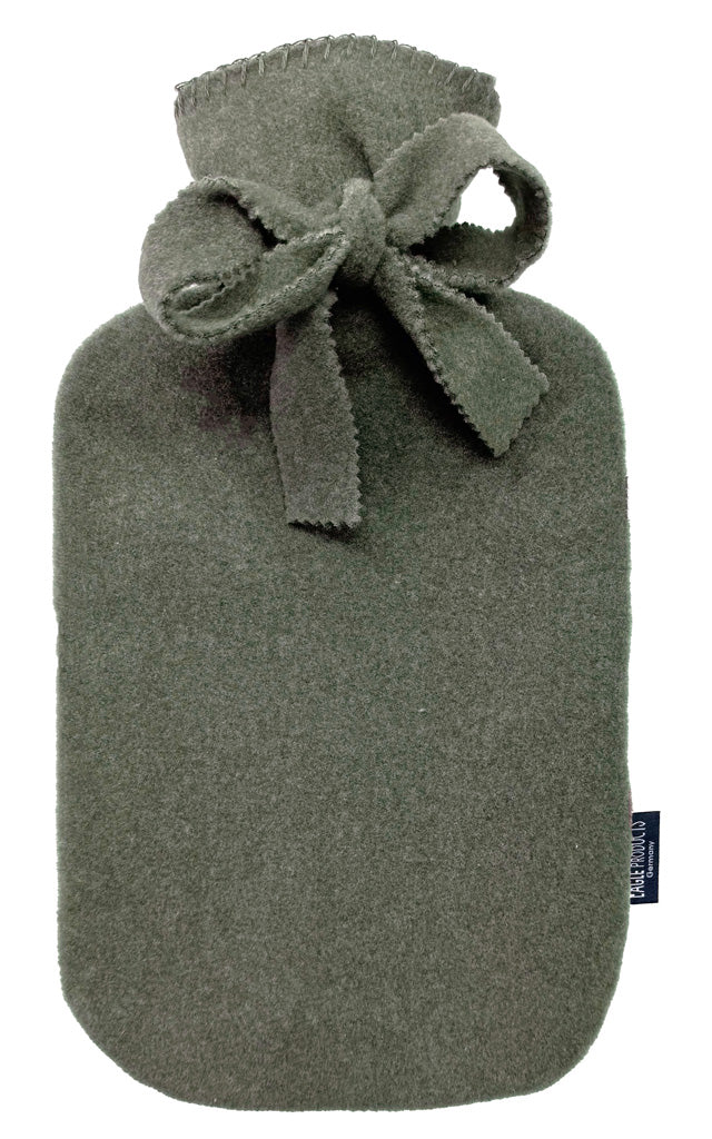 Wärmflasche Tony von Eagle Products mit Bezug aus Fleece in der Farbe Agave