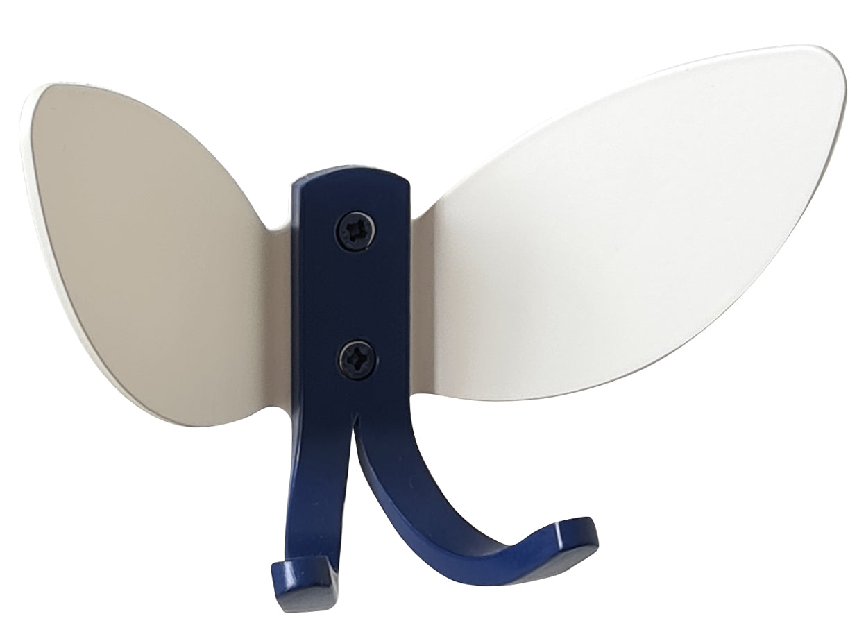 Iserlohner Haken Feenflügel Mantelhaken kurz in Blau mit weißen Flügeln