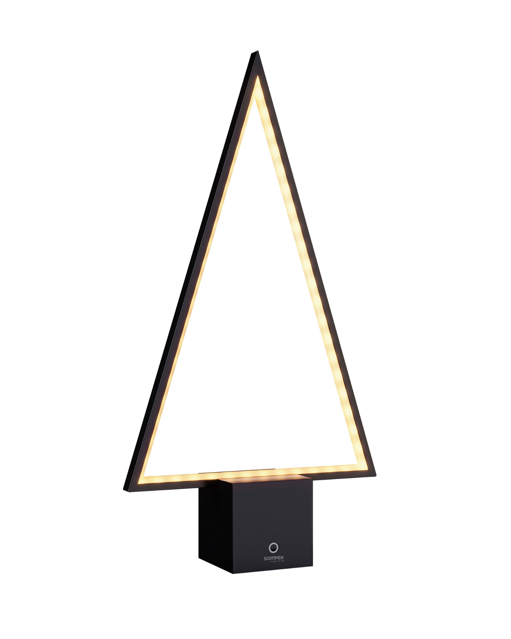 Schwarze Pine LED Akku-Tischleuchte von Sompex in Tannenbaum-Form, 47 cm hoch