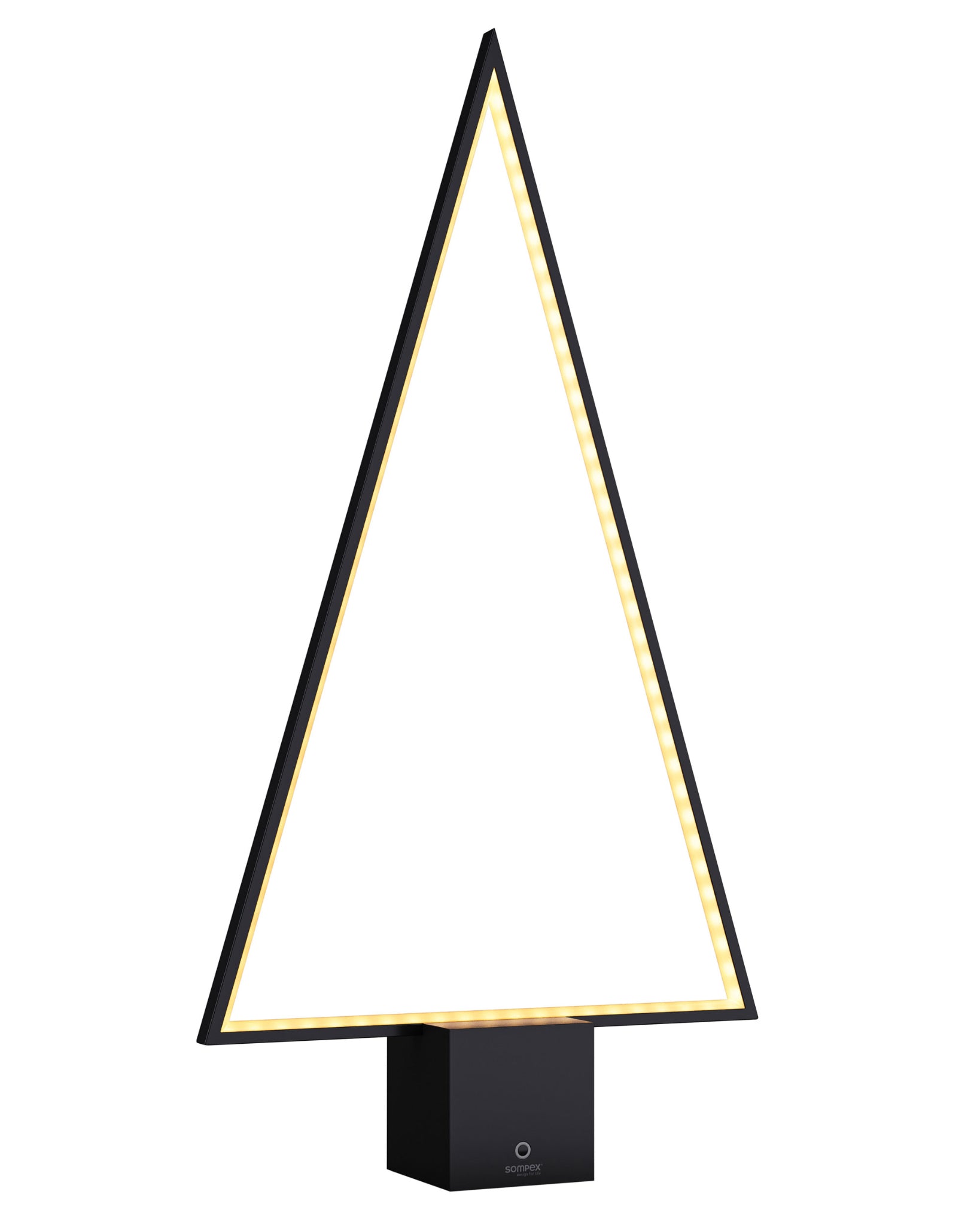 Schwarze Pine LED Akku-Tischleuchte von Sompex in Tannenbaum-Form, 66 cm hoch