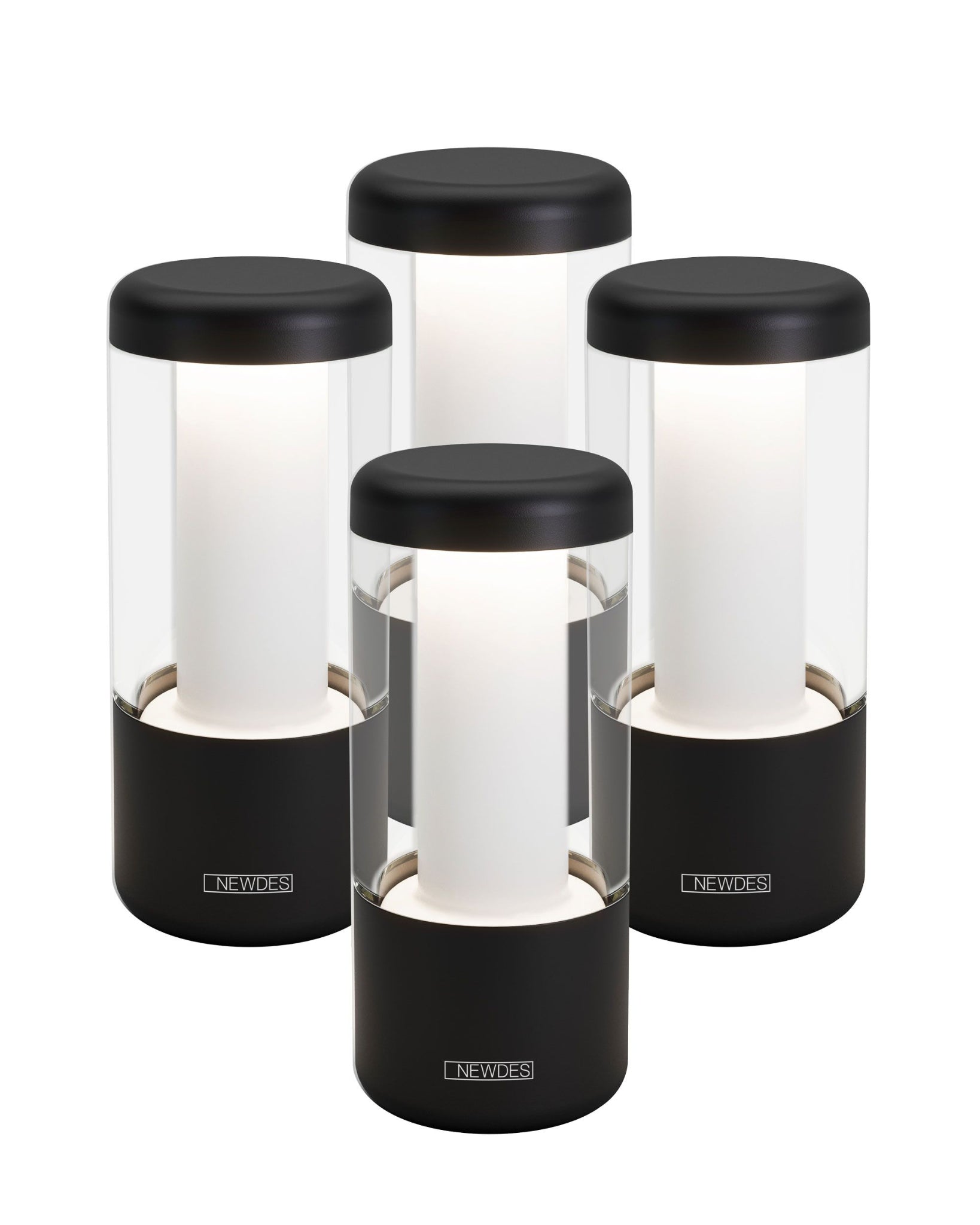 Tischleuchten-Set Nip von Newdes in Schwarz