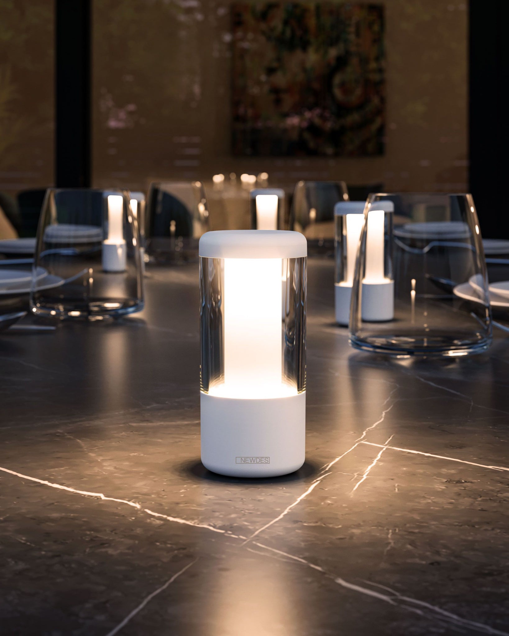 Tischleuchten-Set Nip von Newdes in Weiß