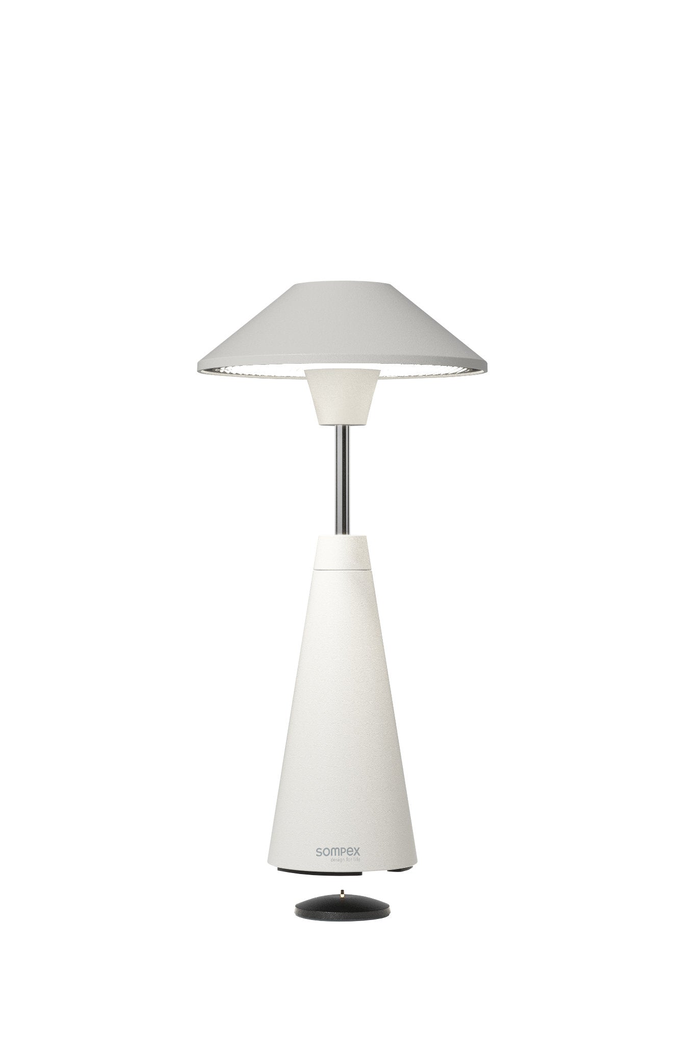 Move Outdoor Akkuleuchte von Sompex mit höhenverstellbarem Schirm, Farbe Weiß