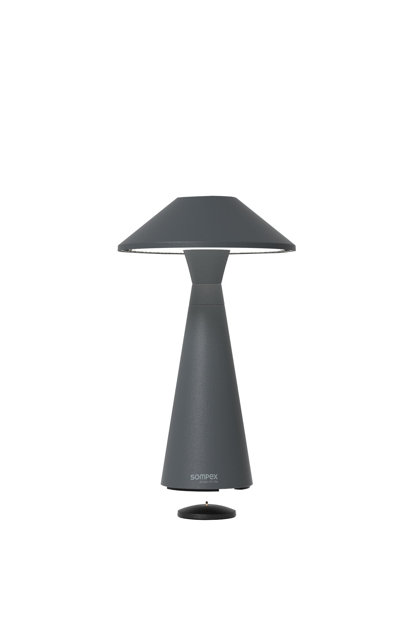 Move Outdoor Akkuleuchte von Sompex mit höhenverstellbarem Schirm, Farbe Anthrazit