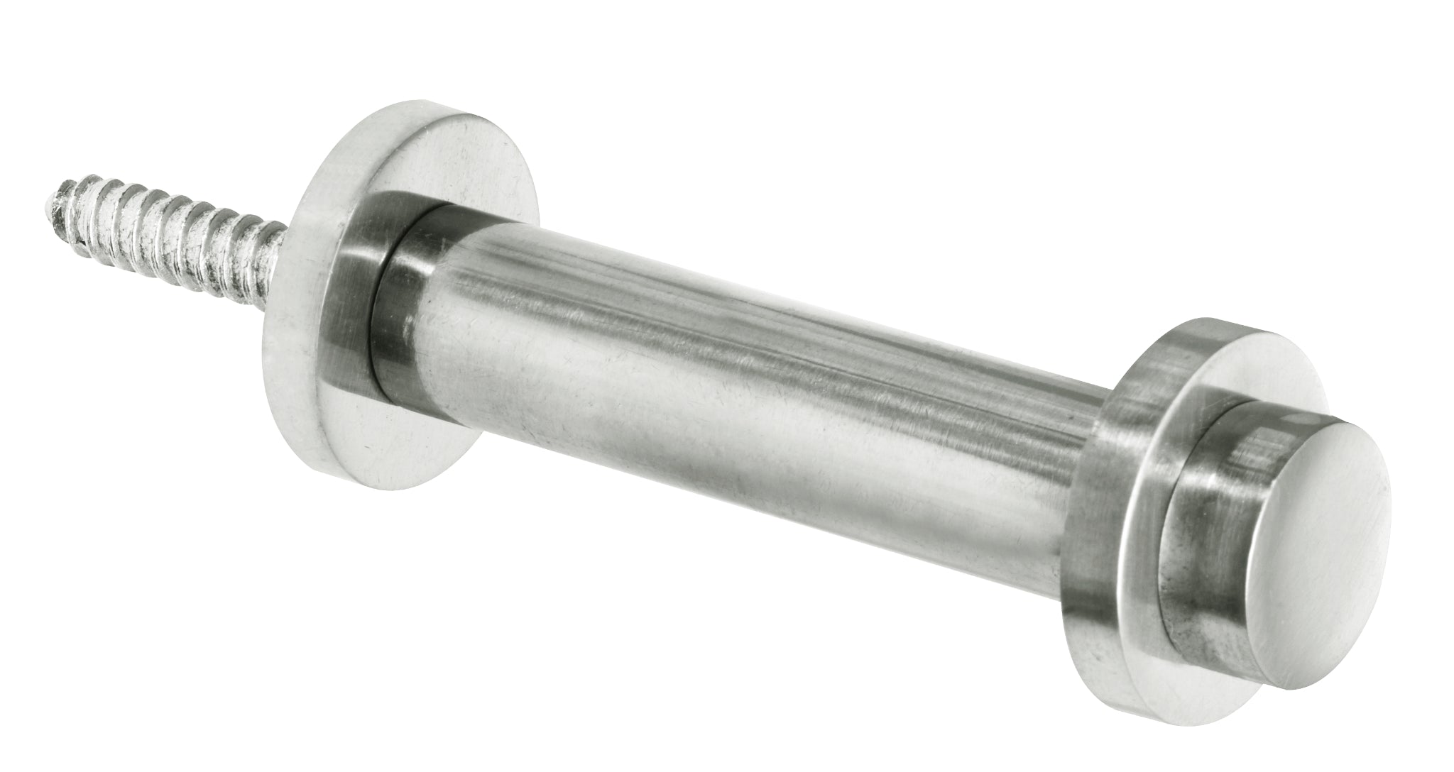 Garderobenhaken "Hermann Schwerter" mit Scheibe, Nickel poliert, kleine Größe