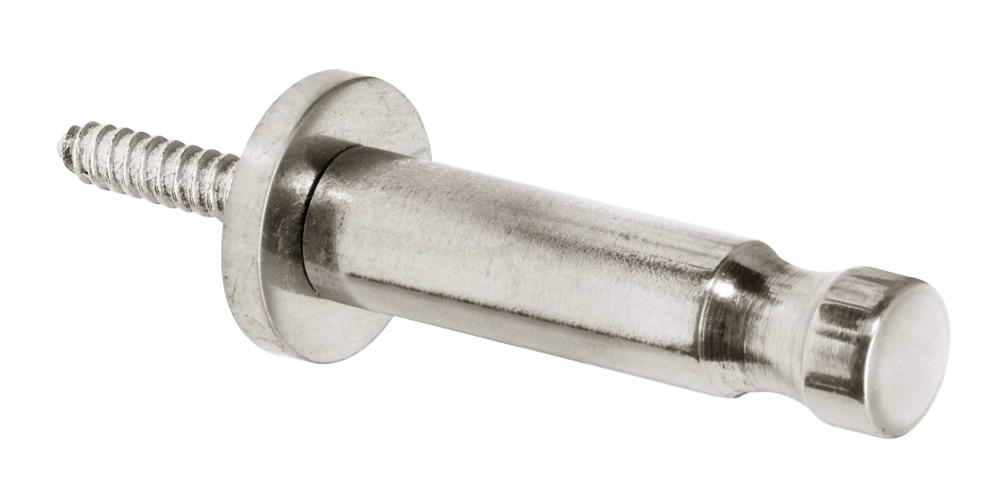 Garderobenhaken "Hermann Schwerter" mit Rille, Nickel poliert, kleine Größe