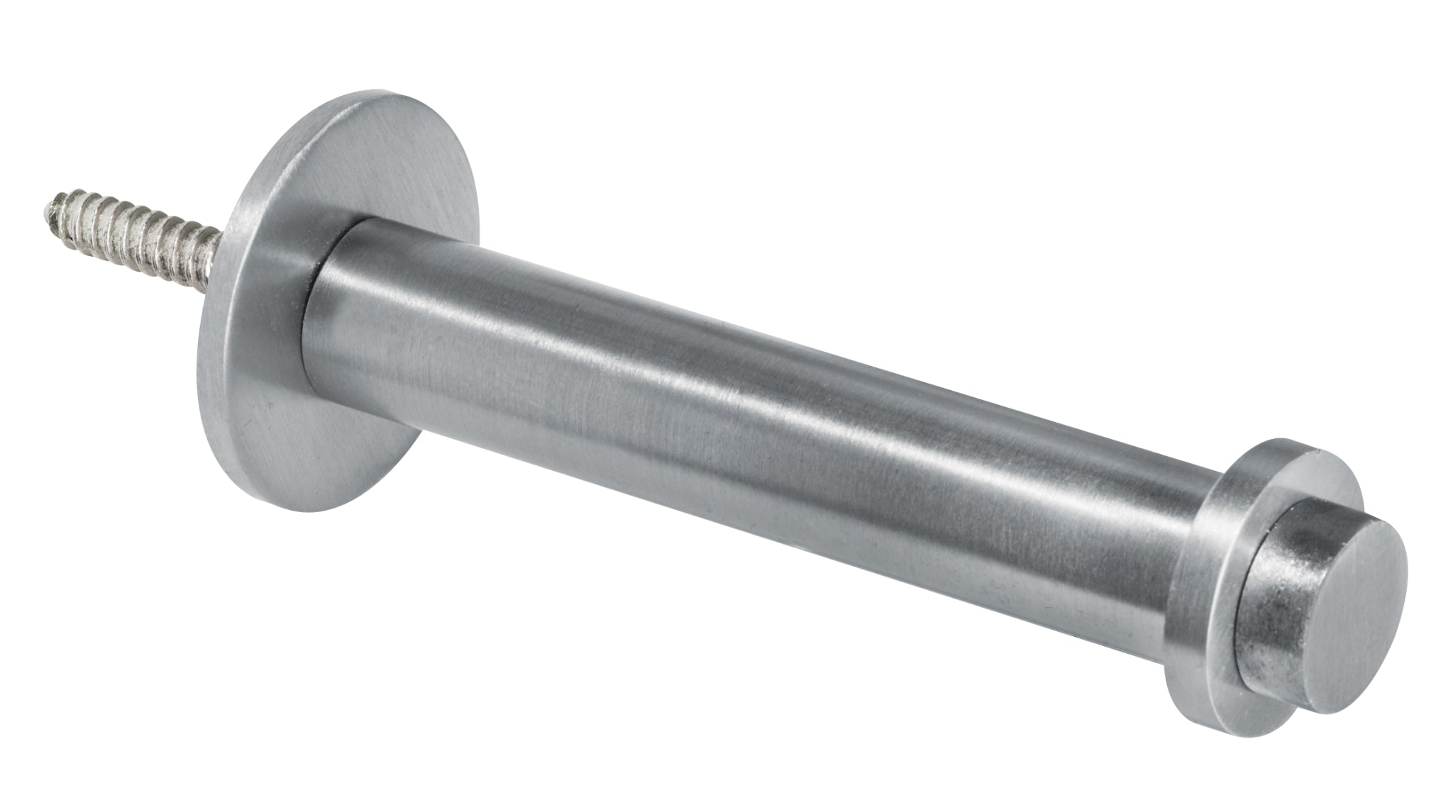 Garderobenhaken "Hermann Schwerter" mit Scheibe, matt vernickelt, große Größe