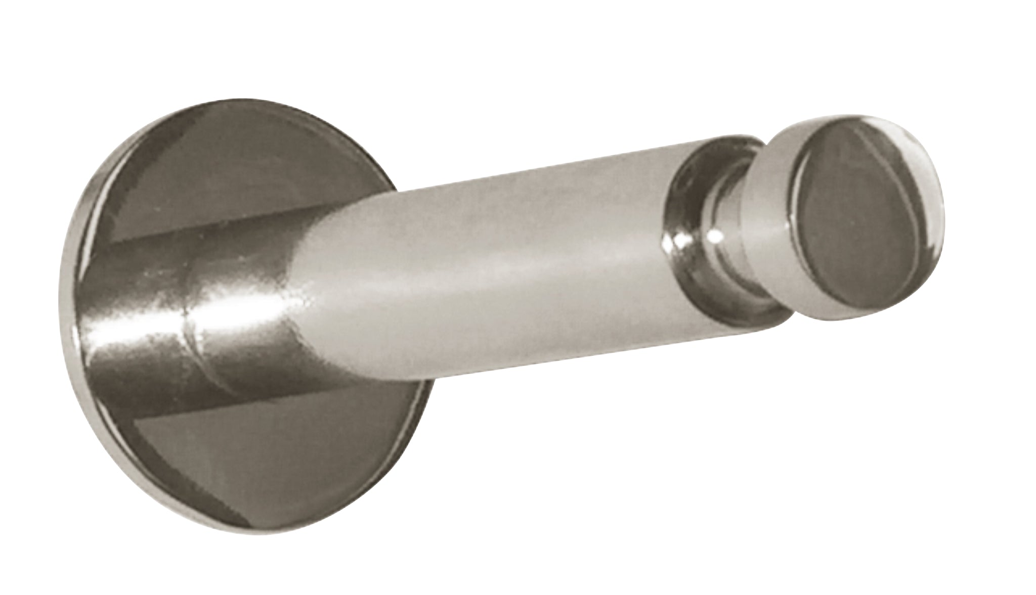 Garderobenhaken "Hermann Schwerter" mit Rille, Nickel poliert, große GrößeGarderobenhaken "Hermann Schwerter" mit Stift, matt vernickelt