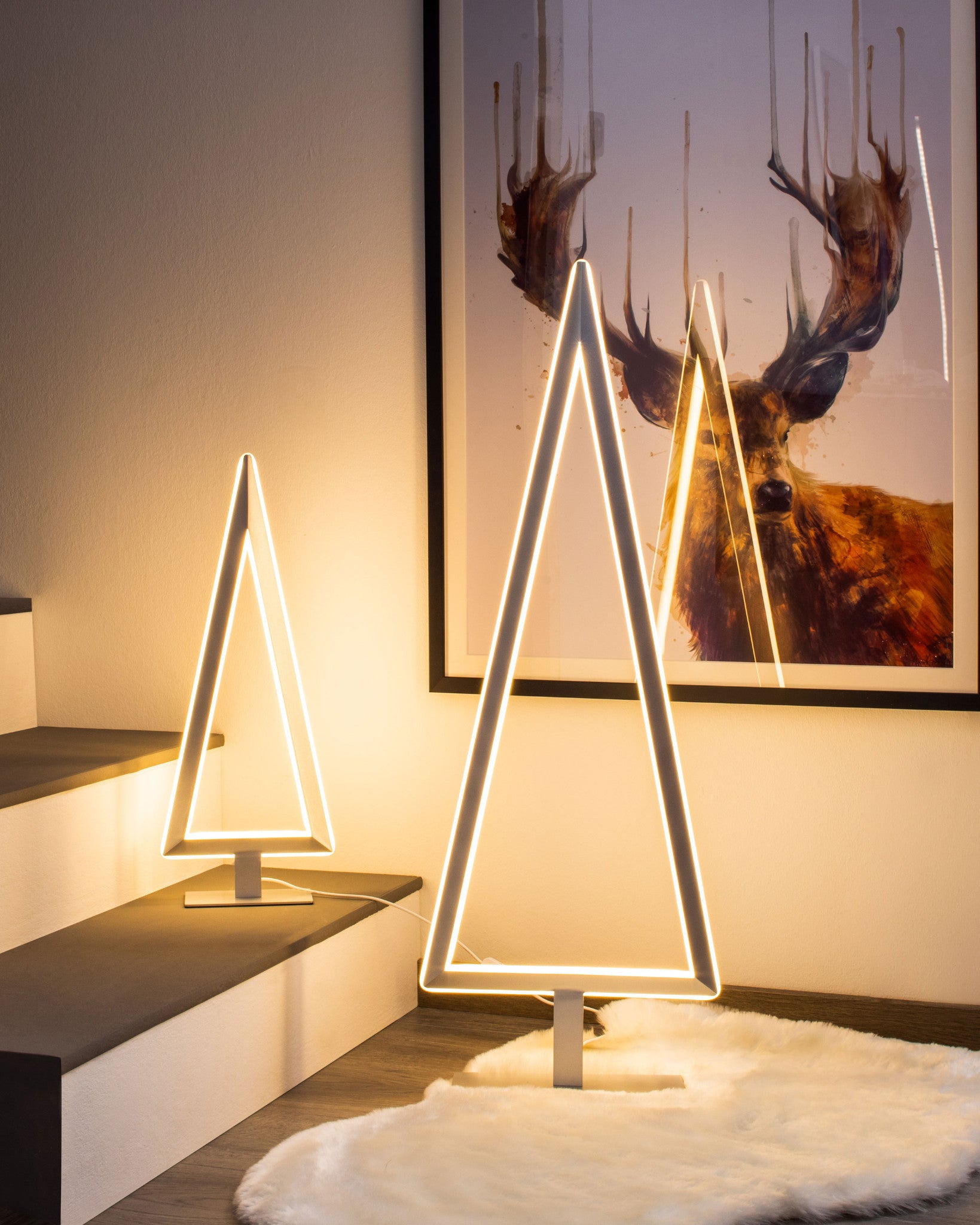 Lichterbaum Wien - Stehleuchte von Villeroy & Boch in silberfarbigem Metall, erhältlich in zwei Größen