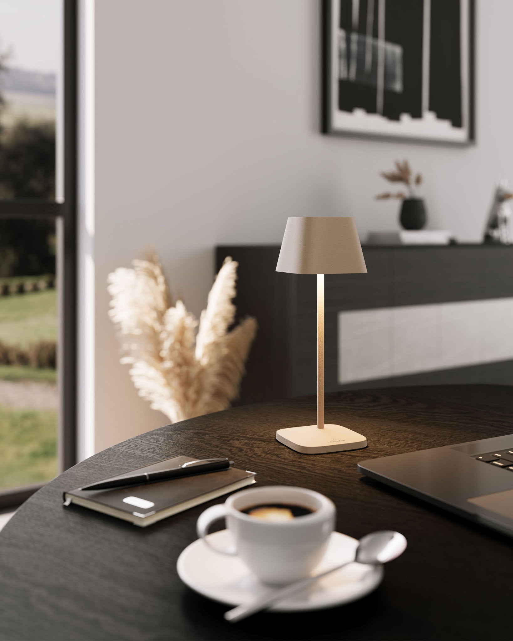 Akku Tischleuchte Neapel RC von Villeroy & Boch, neue Generation, kompatibel mit RC Fernbedienung, Farbe Sand