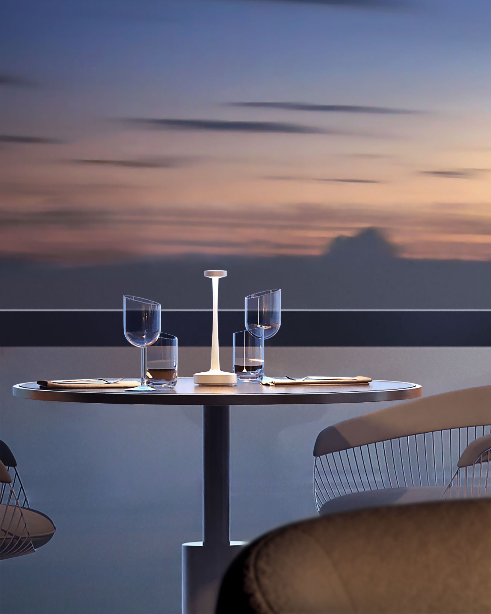 LED Akku Tischleuchte Aarhus von Villeroy & Boch in der Farbe Weiß