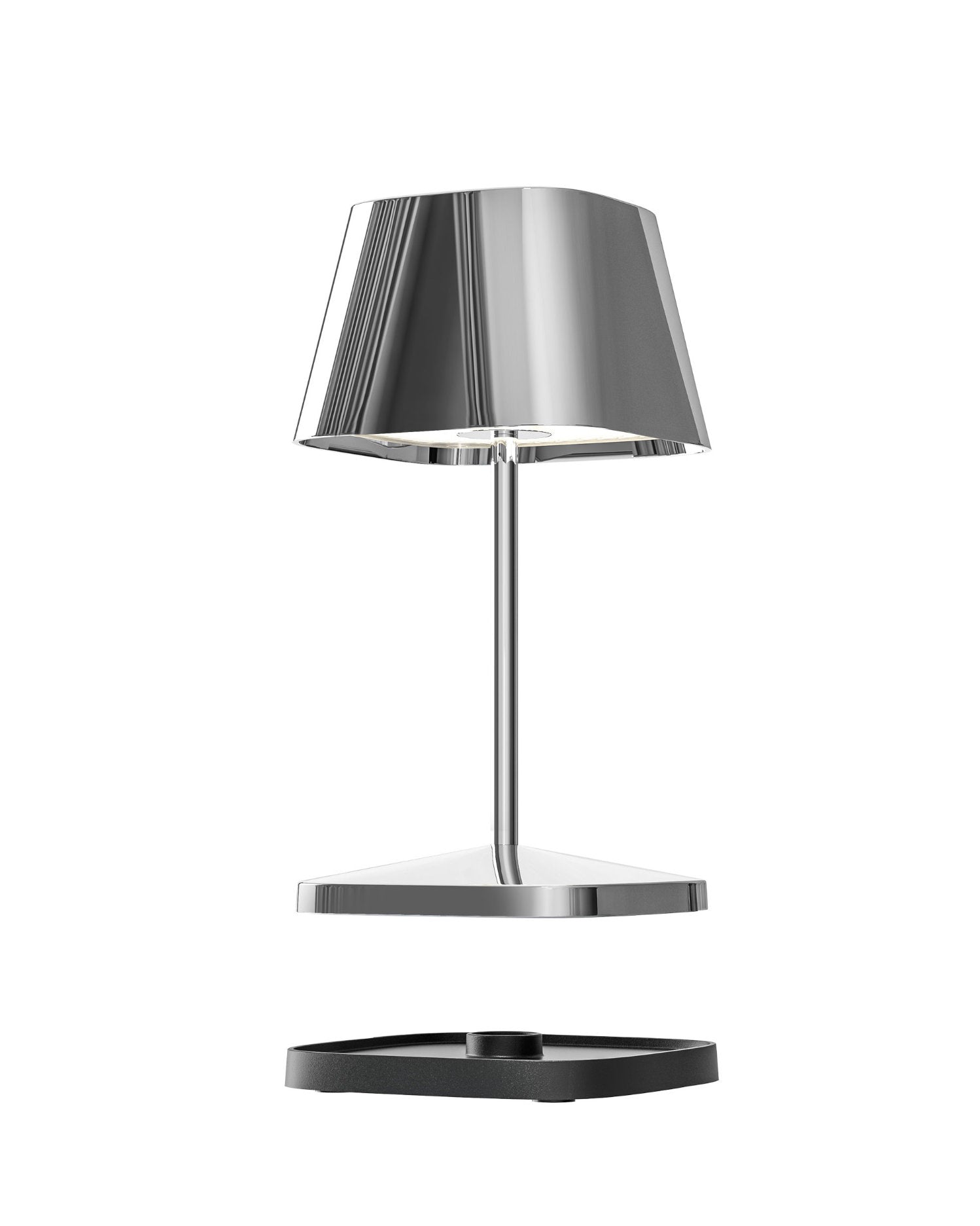 Akku Tischleuchte Neapel RC von Villeroy & Boch, neue Generation, kompatibel mit RC Fernbedienung, Farbe Chrom